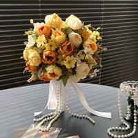 Bouquet de mariée européen de luxe personnalisé fleurs artificielles réalistes en soie pour les mariées Service sur mesure de qualité supérieure