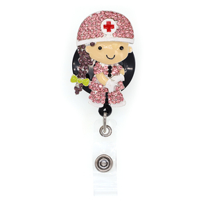 <span class=keywords><strong>Porte</strong></span>-<span class=keywords><strong>badge</strong></span> rotatif à 360 degrés Lailina Style avec <span class=keywords><strong>strass</strong></span> brillants pour infirmières, fournitures médicales, hôpitaux et cliniques vétérinaires - Product Image 2