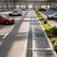 Grille de drainage de tranchée sur mesure en acier galvanisé pour allées, couvercle de tranchée pour immeubles de bureaux et entrepôts