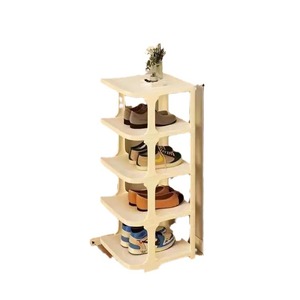 Simple Shoe Rack Multi Layer Vertical Standing Type PP Plastic Doorway Storage Solution for Home Dormitory Rental Apartment - Product Image 5