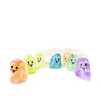 Jouet Squishy Fantôme d'Halloween en Gros, Rempli de Maltose, Pailleté, Translucide, Anti-Stress, à Presser, Viral TikTok, Très Tendance