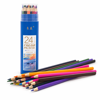 Crayons de couleur en bois OEM ODM en gros, 12/18/24/36/42/72 pièces, certifiés FSC EN71, tube en papier bleu, pour l'école, le bureau, le croquis et le dessin