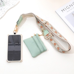 Phone Strap with Zippered Pouch for Women Clip and Go Strap for Phone with <b>Wallet</b> Crossbody Strap Lanyard D-030 - Product Image 1
