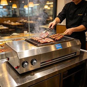 Parrilla de Gas de Acero Inoxidable Ecológica de 2800 Pa, Ahorradora de Energía y Bajas Emisiones, Máquina Comercial para Asar Mariscos - Product Image 4