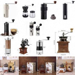 Molinillo de Café Manual Pequeño con Núcleo de Titanio Dorado, Cuerpo de Aleación de Aluminio, Muela de Acero Inoxidable 420 y Perilla de Nogal - Product Image 4
