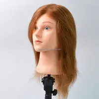Großhandel Echthaar Schönheit Training Kopf Friseur weibliche Kopf Dummy mit Haaren