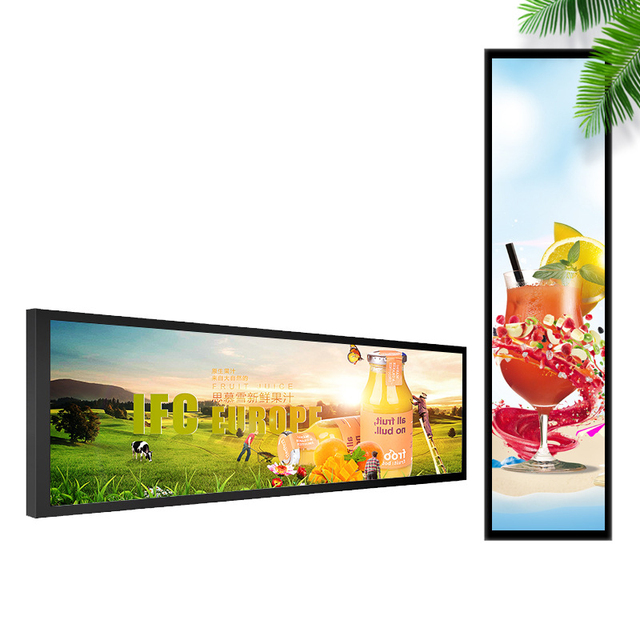 16 19.2 21 22.1 23.6 28 28.6 35 38 43.8 49 Inch IPS Screen TFT Ultra Wide LCD Monitor Signage Stretched Bar Advertising Display