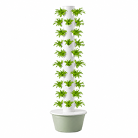 Système de jardin vertical aéroponique à 10 niveaux avec 40 sites de plantation, réservoir intégré de 30L et pompe submersible
