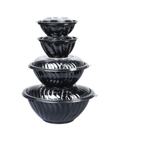 Biodegradable portable food packaging rice container, plastic bowl with lid