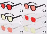 Lunettes Finewell 6201 Vintage Ovales CP pour un Sommeil Paisible, Verres Bloquant 99% de la Lumière Bleue, Lunettes de Jeu, Verres Rouge Orange, Lunettes d'Ordinateur pour Femmes et Hommes