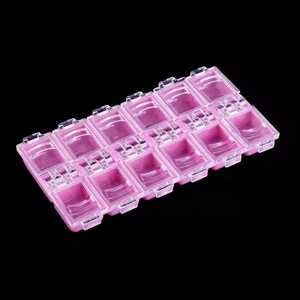<span class=keywords><strong>Boîte</strong></span> de <span class=keywords><strong>rangement</strong></span> de <span class=keywords><strong>manucure</strong></span> en plastique rose, 12 compartiments de haute qualité, vente en gros - Product Image 6