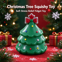 Jouet sensoriel anti-stress en forme de sapin de Noël, à remontée lente, en TPR souple, pour la décompression et la décoration de bureau des fêtes
