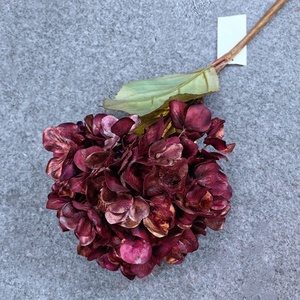 Última Flor de seda artificial base de oro color roto pequeño pétalo Hortensia para la decoración del hogar, materiales para arreglar <span class=keywords><strong>flores</strong></span> - Product Image 6
