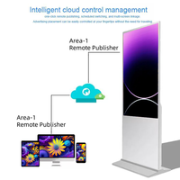 Monitor de Pantalla Táctil 4K Personalizado al por Mayor de 32/43/49/55/65 Pulgadas, Kiosco Interactivo con Soporte de Piso para Interiores, Pantalla LCD Publicitaria para Centros Comerciales