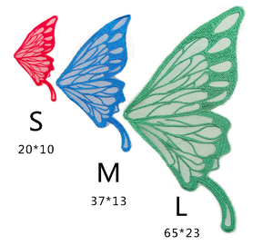 Kadın çevre dostu Polyester örgü dantel nakış broş korsage küçük boyutu kelebek kanatları iç çamaşırı için destek yaka - Product Image 2
