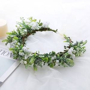 Nuevo Diseño de <span class=keywords><strong>Flores</strong></span> de Tela <span class=keywords><strong>para</strong></span> Novia y Damas de Honor, Accesorios <span class=keywords><strong>para</strong></span> <span class=keywords><strong>el</strong></span> Cabello, Coronas, Diadema Verde <span class=keywords><strong>para</strong></span> Boda - Product Image 2