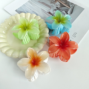Nuova Molletta per Capelli a Fiore d'Uovo da 8 cm per Donne e Ragazze, Molletta Coreana a Fiore d'Uovo, Accessorio per Capelli per Matrimoni e Feste Hawaiane - Product Image 2