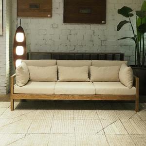 Ensemble de canapés modernes <span class=keywords><strong>en</strong></span> bois massif de qualité supérieure, style mid-century, <span class=keywords><strong>en</strong></span> <span class=keywords><strong>teck</strong></span> et acajou, durable et longue durée de vie, pour salon, cuisine, villa - Product Image 1