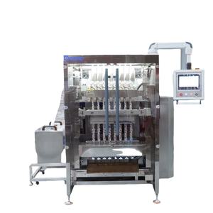 Machine de remplissage et d'emballage entièrement automatique multi-voies pour sachets à trois soudures latérales, pour sauce tomate, ketchup, liquides (10-100g) et jus - Product Image 1