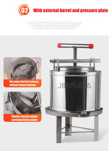 Cao Chất Lượng Thép Không Gỉ Tổ Ong Sáp Ong Mật Ong Lược Ong Sáp Máy Ép Mật Ong Máy Chế Biến Bán Từ Trung Quốc - Product Image 2