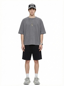 T-Shirt Oversize Stile Retrò in Puro Cotone con Logo Ricamato Personalizzato, Manica Corta, Stile Streetwear, Vendita all'Ingrosso - Product Image 5