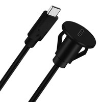 Cable impermeable USB 3,0 Tipo-C macho a hembra Cable de extensión de instalación de panel integrado
