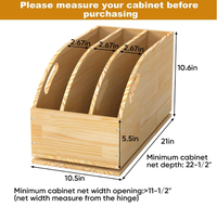 Organisateur de placard coulissant en bois à fermeture amortie, support multi-compartiments pour casseroles et poêles, étagère de rangement de cuisine - Vente chaude