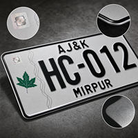 Placa de Matrícula de Aluminio Personalizada con Patrón Personalizado, Impermeable, Visible en la Noche, Reflectante y Grabada