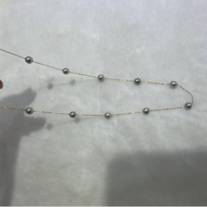 2025 Zhuji Boutique Freshwater <b>Pearl</b> <b>Necklace</b> 18k <b>Gold</b> 6-7mm Round Smile 7 Gift Certificate Gift Box - Product Image 4