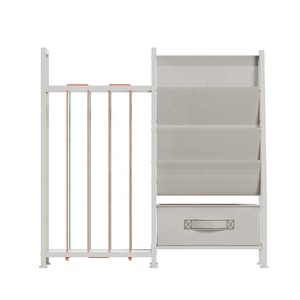 Nursery <span class=keywords><strong>Montessori</strong></span> Baby Bookcase Book Shelf in metallo <span class=keywords><strong>legno</strong></span> per bambini Baby Toy Storage Organizer per bambini Bookshelf - Product Image 6