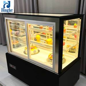 <span class=keywords><strong>Vitrine</strong></span> <span class=keywords><strong>Réfrigérée</strong></span> Commerciale <span class=keywords><strong>pour</strong></span> Gâteaux et Pâtisseries - Design Porte Vitrée, Refroidissement Direct, Sans Givre <span class=keywords><strong>pour</strong></span> Boulangeries/Cafés - Product Image 4