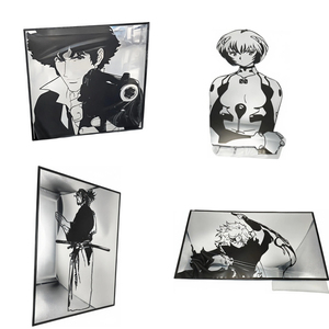 Custom Shaped Anime Figure Acrylic Mirror Decor Tiktok Hot Sale Bathroom Wall Mirror Sticker Promotional Cosmetic Makeup Mirror