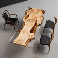 Résine époxy transparente pour coulage profond, colle AB pour table en résine, résistante aux UV, sans bulles, haute brillance, pour le travail du bois