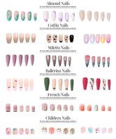Ongles artificiels romantiques réutilisables et économiques, design de qualité salon, longue durée, en ABS, à presser