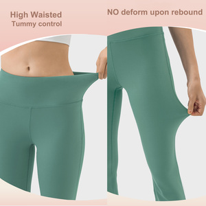 Eyun Mujeres Buttery Soft 28 "/30"/32 "/34" Entrepierna Control de barriga Entrenamiento Largo Bootleg <span class=keywords><strong>Trabajo</strong></span> Yoga Leggings acampanados de cintura alta Pantalones - Product Image 3