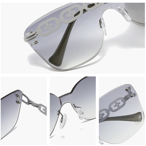 Kính thông minh Unisex Mới UV Thông minh Kính râm đổi màu thoải mái Khung kim loại nhẹ màu cam Trắng trong suốt UV400 - Product Image 4