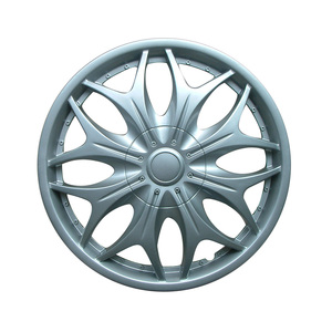 Lot de <span class=keywords><strong>4</strong></span> enjoliveurs (<span class=keywords><strong>4</strong></span> pièces) 12-16 pouces, style à clipser (à encliqueter), type métallique argenté, enjoliveurs de roues - Product Image 1