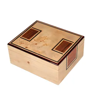 उच्च-35 के लिए चमक नाजुक बड़े लकड़ी के कस्टम सिगार बॉक्स सिगार