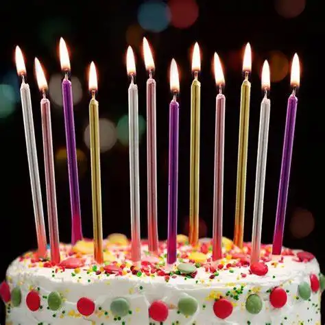 誕生日のためのMoveltyワックスチーズケーキスパークラーキャンドル