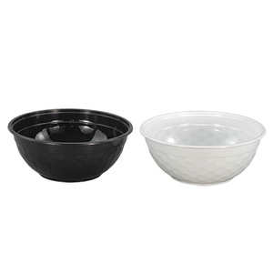 Tazones Desechables de Plástico, Redondos, con Diseño de Diamantes, Negros, Blancos, Mate, Brillantes, para Llevar, para Fideos, Arroz, Sopa, Venta al por Mayor - Product Image 1