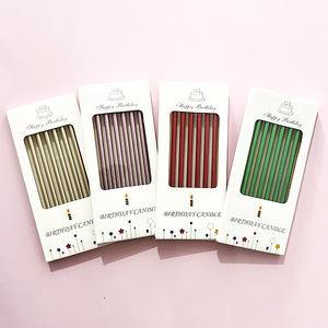 6 piezas por caja, decoración delgada para hornear pasteles, vela, ambiente de fiesta, velas para Pasteles de cumpleaños - Product Image 2