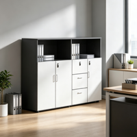 Archivador de Oficina Moderno, Mueble de Almacenamiento de Madera con Cerradura Digital, Armario para Documentos, Muebles de Almacenamiento para Oficina