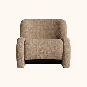 Chaise longue inclinable moderne Valencia, structure en acajou massif, pieds effilés, tissu rembourré, confortable, salon, hôtel - Product Image 6