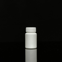 Bouchon à vis à l'épreuve des enfants personnalisable 15ml à 50ml Bouteille déshydratante en plastique HDPE avec bouchons blancs noirs pour l'emballage de médicaments