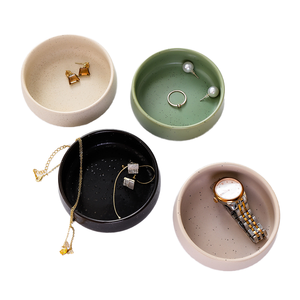 Plato Decorativo Redondo de Cerámica/Porcelana, Estilo Nórdico Moderno Minimalista, Color Sólido, Bandeja para Joyas, para Fiestas y Uso Doméstico - Product Image 1