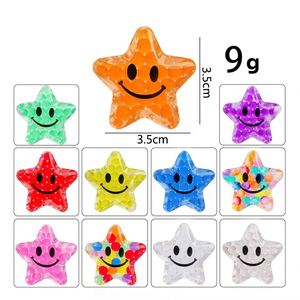 Custom Fidget Toy-Tpr Smiley Star Water Bead Stress-Relief <b>Squeeze</b> - Colorful Grape Stress <b>Balls</b> and Bubble Beads-Mochi Toy - Product Image 6