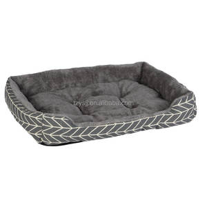 เสื่อสัตว์เลี้ยงทรงสี่เหลี่ยมแบบถอดออกได้และซักได้เตียงสุนัขสีทึบสำหรับฤดูหนาว - Product Image 1