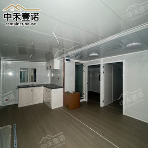 Mini-maison pliable, amovible et réutilisable <span class=keywords><strong>pour</strong></span> toilettes mobiles avec îlot de cuisine et portes suspendues - Product Image 2