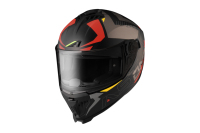 Casques Astone Nouveau modèle GT6 de haute qualité en ABS noir mat/rouge vintage, casque intégral, tailles XS-3XL, avec une bonne résistance aux chocs