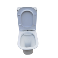 Articles sanitaires modernes en céramique blanche Toilette de salle de bain à double chasse avec siphon en P et siphon en S Design deux pièces sans rebord pour hôtels